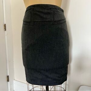 Express Women’s Back Buckle High Waisted Side Zip Pencil Skirt Size 8